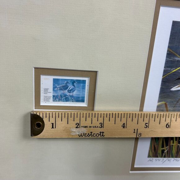 ROBERT BATEMAN 1985 Mallard Duck Pair-Signed/Framed Limited Edition Print+Stamps - Picture 11 of 16